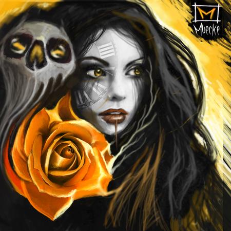 George Muecke - Rose Muecke art Muecke painting tattoo digitial sketch